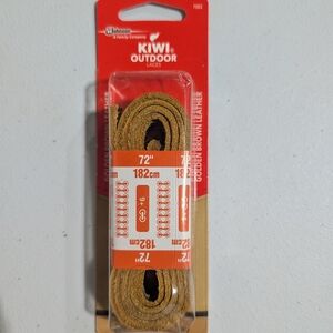 1 pair Kiwi Outdoor Laces, Golden Brown Leather 
new, sealed
Golden Brown Leathe
